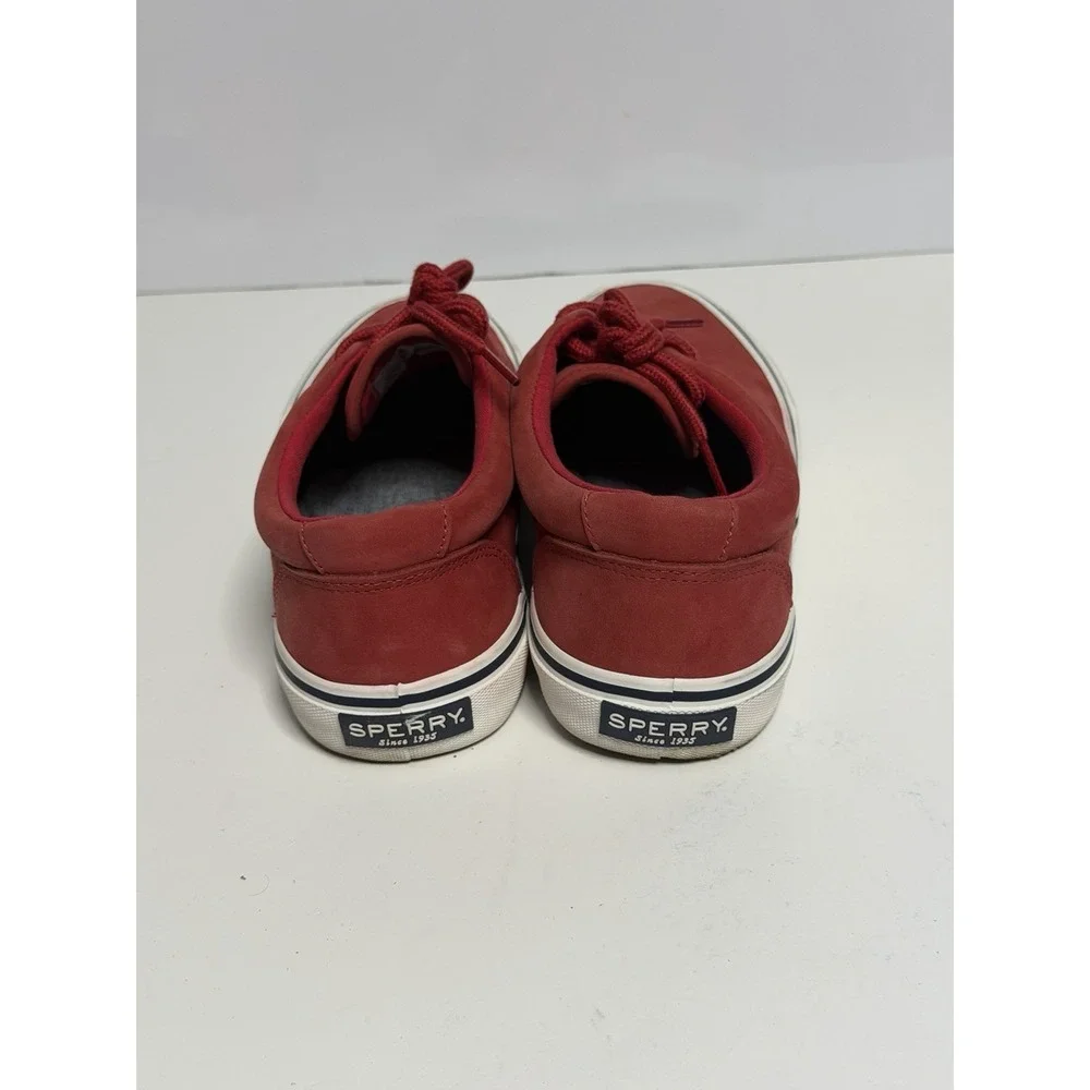 US 8 Sperry Shoes Men's Washable Red Lace Up Casual Shoes Sneakers New